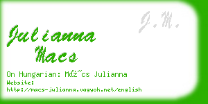 julianna macs business card